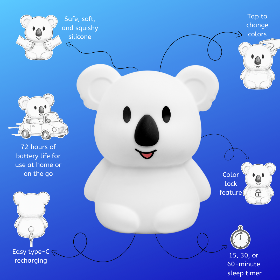 LumiPets® Keith the Koala- Children's Touch Night Light