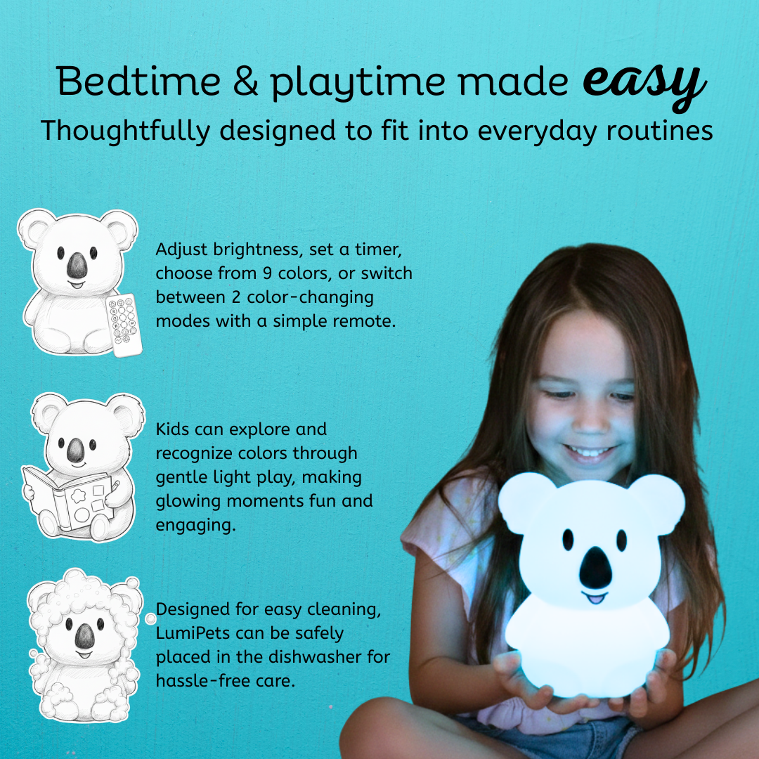 LumiPets® Keith the Koala- Children's Touch Night Light